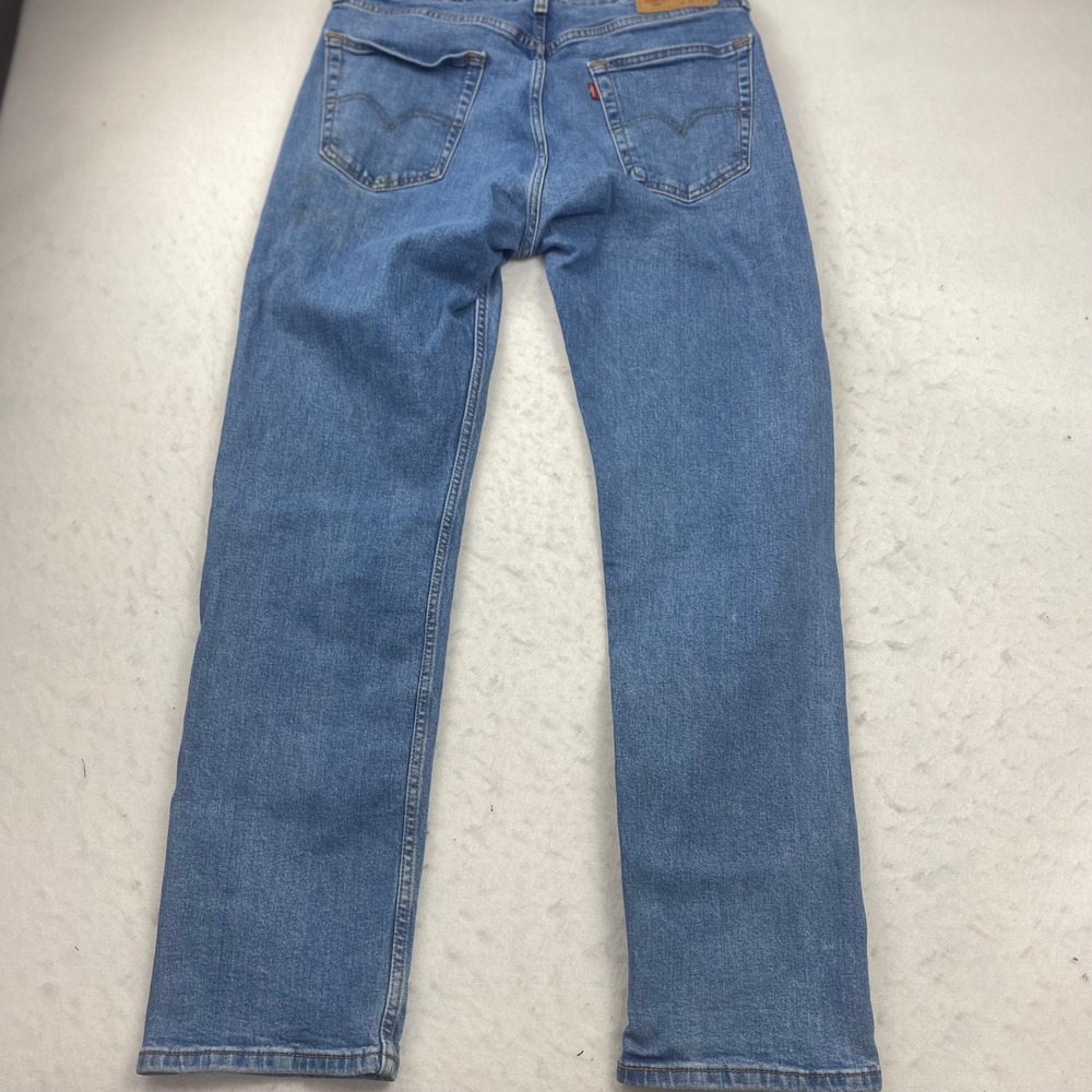 Levis 505 Regular Fit Jeans Mens 34x32 Medium Wash Blue Straight Leg Denim Pants - Picture 3 of 16